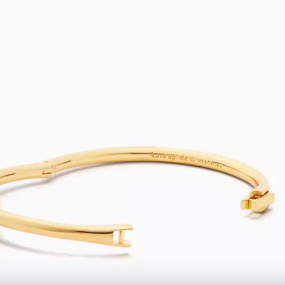 NEW Kate Spade Sailor's Knot Hinge Bangle Bracelet Gold w/ Receipt - Picture 2 of 5